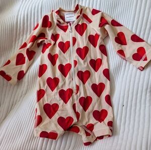 Hanna Andersson Heart Romper Bathing Suite 6-12 M